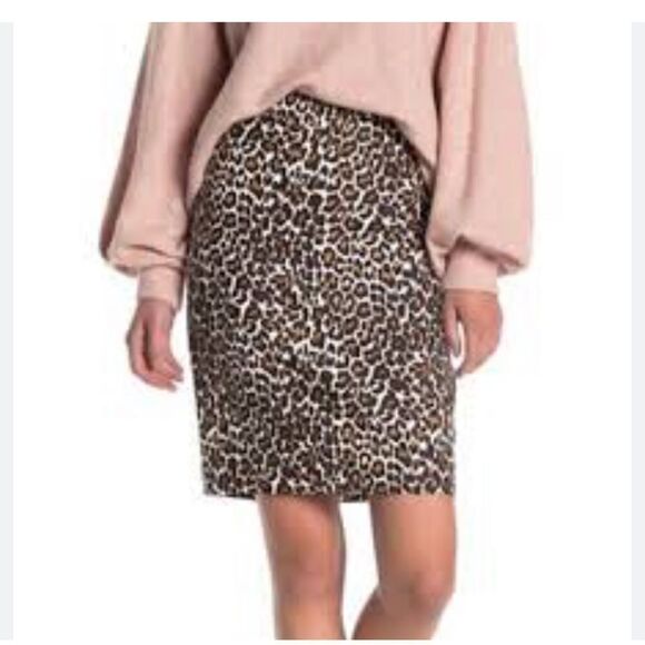 NWT Jcrew leopard print size 2 pencil skirt - Picture 1 of 11